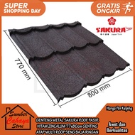 SAKURA METAL ROOF TILES BLACK SAND ZINCALUM 77x80cm MULTI ROOP ROOF ZINC LIGHT STEEL CEILING CEILING