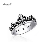 CHANTARA - แหวนมงกุฎ แหวนเงิน925 แหวนรมดำ แหวนหญิง แหวนอัญมณี แหวนคู่ แหวนแฟชั่น แถมฟรี ผ้าเช็ดแหวน 