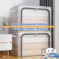 66L 110L Storage Box Organizer Basket Multipurpose Storage Box Wardrobe Storage Box Steel Frame Stor