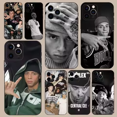 Rapper Central Cee Phone Case For iPhone 16,15,14,13,12,11,Pro,X,XS,Max,XR,Plus,Mini Soft Black Cove