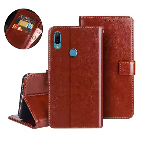 Huawei Y6 2019 Case Flip Wallet PU Leather Phone Case On For Huawei Y6 2019 MRD-LX1 MRD-LX1F Y6Prime