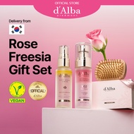 [d'Alba Official] Rose Freesia Gift Set (First Spray Serum 50ml, Hair Perfume Serum 50ml, Woodbrush)