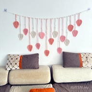 Wooden Beads B & B Decoration Tapestry Tassel Blocking Leaves Wall Hanging Weaving Nordic Simple Wed