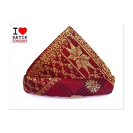 Palembang Traditional tanjak Hat Batik Sogan