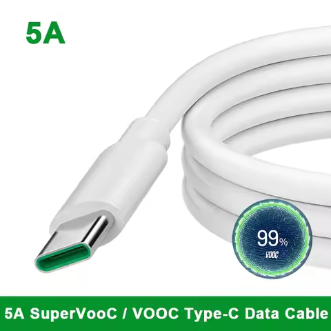5A SUPERVOOC Fast Charging Type-C Cable For OPPO Find X2 Pro Reno 3 Ace Ace 2 X20 X2 X50 R17 R9S K5 