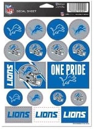 Detroit Lions Vinyl Sticker Sheet 5" x 7"