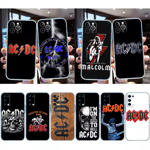 FD1 A-acdc Transparent Phone Case for LG K22 K30 K40 K40S K41 K42 K50 K50S K51 K51S K52 K61 K62 K71