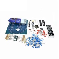 HB Rotating LED Display Alarm Electronic Clock Module Water Lamp DIY Kit Light Control Temperature D