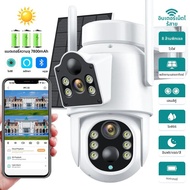 4K 8MP เลนส์คู่พลังงานแสงอาทิตย์ PTZ WiFi กล้อง780mAh แบตเตอรี่ในตัวการตรวจจับ PIR กล้องวงจรปิดไร้สา