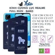 Tempered realme 10 9 pro c21 c12 5 pro narzo 50 2 3 neo gt 7 7i 8i 9i q2 q3 c35 c30 full screen comp