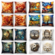 1pc/4pcs Autumn Harvest Themed Printed Pillowcases, Sofa cushions 45*45cm