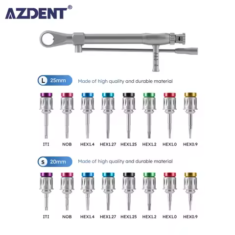 1PC AZDENT Dental Implant Torque Screw Driver Wrench Universal Prothetic Kit Dentist Materials