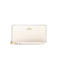 [Coach] Wallet (Long Wallet) FC3441 C3441 Chalk Crossgrain Leather Long Zip-up Around Wallet (with Strap) Women [Outlet Product] [Brand]