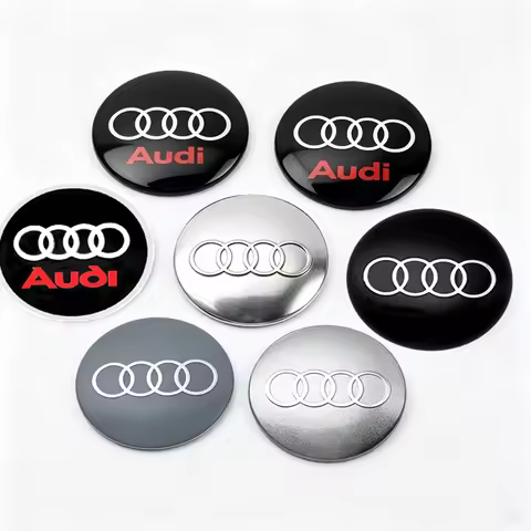 car valve cover For Audi A4 B8 A3 8P A6 C7 8V B6 B7 Q5 A1 A5 56mm Car Emblem Wheel Hub Cap Decals St