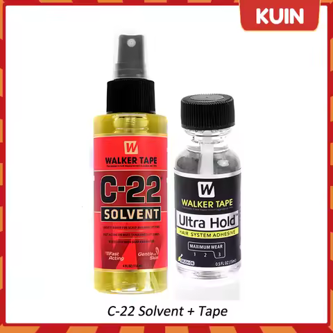 C-22 Solvent Glue Remover Waterproof Glue for Human Hair Men Toupee 0.5oz Walker Tape Ultra Hold Glu