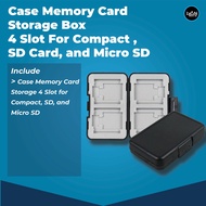 4-Slot Memory Card Storage Case for Compact, SD Card, and Micro SD
