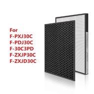 For Panasonic F-PXJ30A F-PXJ30AHM PSN-FZXJP30Z F-ZXJD30Z F-30C3PD F-PDJ30C F-PXJ30C HEPA dust filter and activated carbon filter kit accessories