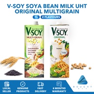V-SOY Soya Bean Milk UHT Original Multigrain 1L  High Quality Soybean Rich In Protein Nutrients Calcium And Vitamins