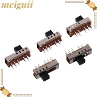 MEIGUII 5pcs Micro Slide Switch, 10P 2P4T 4 Position Toggle Switch, Mini SS-24E01 5mm Toggle Vertica