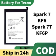 Battery Bateri for Tecno Spark 7 KF6 Batery Spark 7T KF6P BL-58CT
