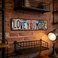 Decorative Tin Sign Round Metal Tin Sign Vintage Love More Metal Sign Romantic Decorative Tin Wall A