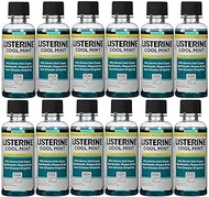 Listerine Cool Mint Antiseptic Mouthwash for Bad Breath, Travel Size 3.2 oz - Pack of 12