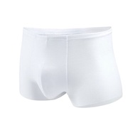 AIMER MEN'S Soft Modal Trunks Underwear (White)