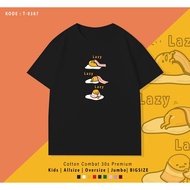 GUDETAMA LAZY T-SHIRT OVERSIZE T-SHIRT/ CASUAL TSHIRT/ 24S COMBED COTTON/ TUMBLER TEE/