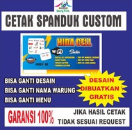 Spanduk Konter Jualan Pulsa dan Service HPBisa Custom Request  Isi Suka-suka  dan Gratis Desain