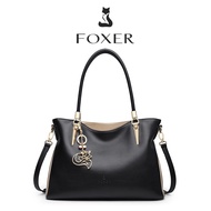 FOXER Women's Handbag Genuine Leather Large Capacity Shoulder Bag Women's Bag