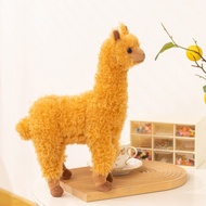 Stuffed Alpaca Orange Yellow Alpaca White Alpaca Fluffy Shaggy Texture Bedroom Decor Gift