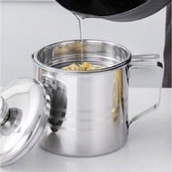Kitchen Stainless Steel Oil Filter Mug, Leftover Sign Mug Super Fine Oil Filter Mesh Separates Debri