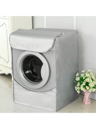 1個前置式洗衣機蓋,防水防塵防曬帶拉鍊洗衣機蓋,適用於大部分洗衣機及烘乾機