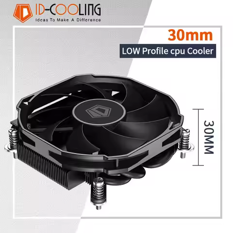 ID Cooling IS-30i Low Profile 30mm Ultra-slim CPU Radiator 4 Heatpipes 92mm Quiet PWM Cooling Fan fo