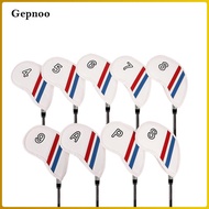 Gepnoo 9Pcs Golf Iron Covers Set Golf Club Head Cover Fashion Protection Guard with Number Tags for 