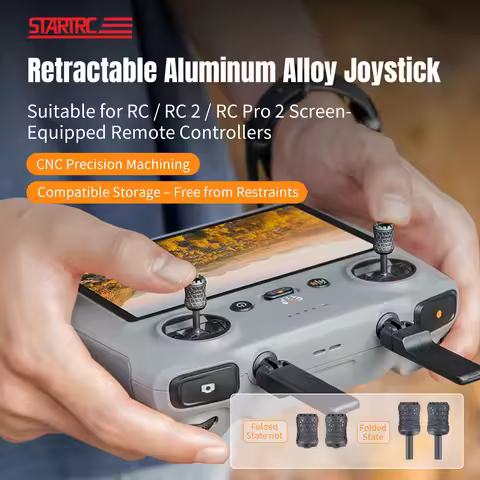 STARTRC Aluminum Alloy Joystick Retractable For DJI Mini 5 4 Pro/Mavic 4 Pro/Air 3S/Neo Thumb Rocker