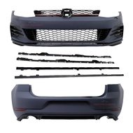 VW Golf MK7 TO MK7.5 GTI Set Front Rear Bumper Skirt Grill DRL BODYKIT Tsi VOLKSWEGEN CONVERT PART