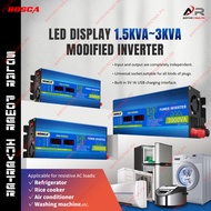 BOSCA Solar Power Inverter W/LED Display Modified Inverter DC12V To AC 220-230V 1500W 2000W & 3000W