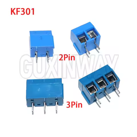 5-20Pcs KF301-2P KF301-3P 5mm PCB Screw Terminal Block KF301 2 Pin 3 Pin Wire Connector Straight Nee