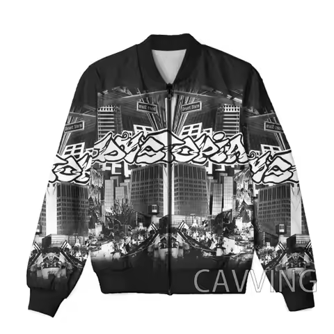 New Fashion Women/Men's 3D Print Dystopia band Zipper Bomber Jackets Men Overcoat Mens Coat Zip Up J