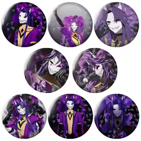 Game Anime The-e Freak Circus Jester Brooch Metal Decorative Brooch Pins for Backpack Clothes Jacket