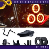 QJMOTOR SRV250 Accessories Headlights Flip Seat Air Filter Handle Bar Wheel Cover Belly Pan Splash G