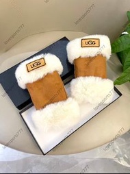UGG 秋冬短款雙懶兔毛手套