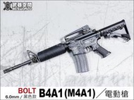 (武莊)BOLT AIRSOFT B4A1(M4A1)電動槍 長槍 黑色 初速120ms後座力-B4A1