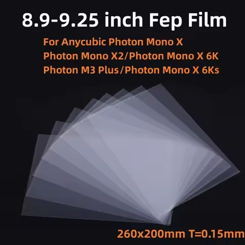 5Pcs FEP Film 8.9Inch 260*200*0.15mm For ANYCUBIC Mono X 4k 6k Mono X2 M3 Plus Elegoo Saturn 3D Prin