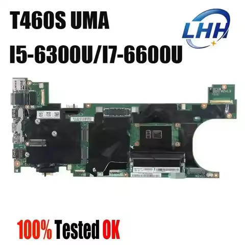 For Lenovo Thinkpad T460S UMA Mainboard I5-6300U I7-6600U NM-A421 Laptop Motherboard RAM 4G