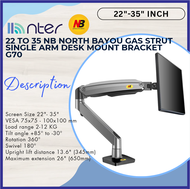 NB North Bayou G70 22"-35" 22 24 27 32 35 Inch LED TV Monitor Single Arm Table Desk Mount Bracket G7