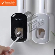 ECOCO Wall-Mounted Toothpaste Dispenser & Toothbrush Holder Set | Essential Bathroom Accessory