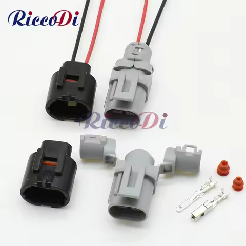 1 Set 2 Pin Female Receptacle Auto Electrical Wire Waterproof Connectors DJ7026Y-2.8-11/21