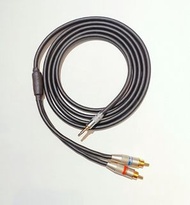 日本/Canare L-2T2S 純銅線芯/3.5mm to 2ⅹRCA Cable 2M (3.5mm轉RCA轉換線( 2米長)日本/Canare L-2T2S / 3.5mm stereo to RCA left right audio interconnect cable. 2m  in length. Gold plated connectors